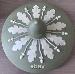 Pot à tabac antique en jaspe vert Wedgwood Humidor Pères fondateurs 8H