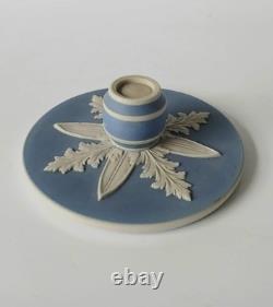 Pot à tabac en jaspe bleu Wedgwood et couvercle