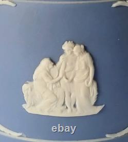 Pot à tabac en jaspe bleu Wedgwood et couvercle