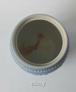 Pot à tabac en jaspe bleu Wedgwood et couvercle