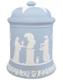 Pot à tabac en jasperware bleu Wedgwood Jasper