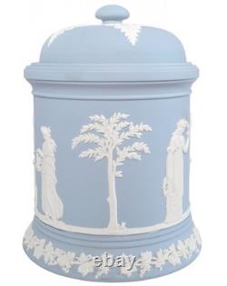 Pot à tabac en jasperware bleu Wedgwood Jasper