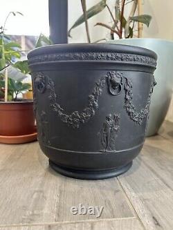 Pot de jardinière Wedgwood Basalt en jaspe noir.