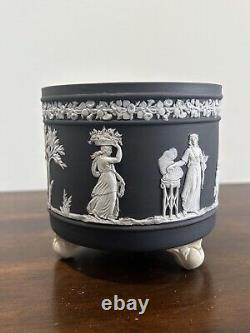 Pot de plantation en jardinière miniature en jaspe noir Wedgwood