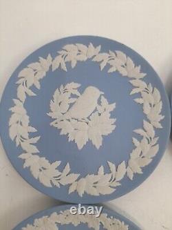 Quatre assiettes de la série d'oiseaux britanniques de Wedgwood, diamètre de 17cm