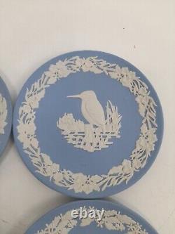 Quatre assiettes de la série d'oiseaux britanniques de Wedgwood, diamètre de 17cm