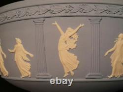 RARE Wedgwood Blue Jasper Ware Bol des Heures Dansantes du Millénaire