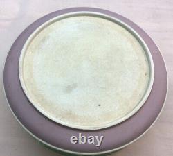 Rare 19thc Wedgwood Tri-color Jasperware Salad Bowl Mappin Webb Silver Plate Rim