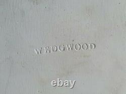 Rare Antique Grande Wedgwood Bleu Et Blanc Cherub Jasperware Plaque