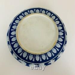 Rare Antique Wedgwood Bleu Cobalt Jasperware Dip Heures De Danse Bowl 8,25 Large