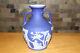 Rare Antique Wedgwood Bleu Foncé Jasperware 8 Grand Portland Vase (c. 1840)
