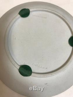 Rare Antique Wedgwood Green Jasperware Lait Condensé Ou Confiture Jar