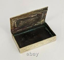 Rare Antique Wedgwood Tri Couleur Jasperware & Silver Snuff Box C1830