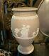Rare Authentic Wedgwood England Jasperware Jasper Taupe Brown Vase De Grande Récolte
