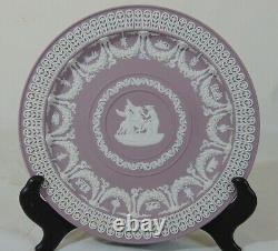 Rare Lilac Français Wedgwood Jasperware Aurora Pegasus Trophy Plate Rams Heads