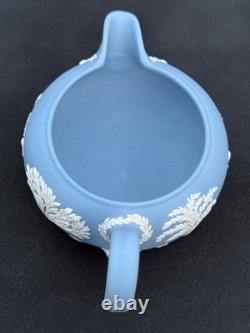 Rare Service à Thé Vintage Wedgwood en Jasperware Bleu Ciel et Blanc, 15 pièces, Angleterre
