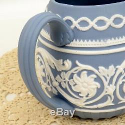 Rare Vintage Wedgwood Bleu Jasper Ware Arabesque Tea Pot 250 Anniversaire Htf