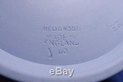 Rare Vintage Wedgwood Bleu Jasperware Miel Bee Pot / Bocal Aveclid Excelant