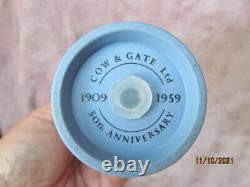 Rare Wedgwood Jasperware Blue Cow & Gate Salt Pot Shaker 1959 Bon État