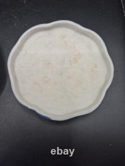 Rare boîte couverte néoclassique en jasperware Wedgwood du 18ème siècle, bleu cobalt, diamètre 12 cm