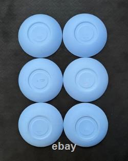 Rare ensemble de thé vintage Wedgwood en jasperware bleu ciel émaillé à l'intérieur, 21 pièces, Angleterre