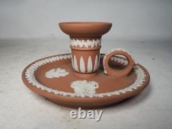 Rare porte-bougie chandelier Wedgwood en jasperware terracotta
	<br/> 
  