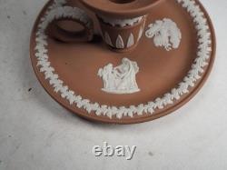 Rare porte-bougie chandelier Wedgwood en jasperware terracotta

 	<br/> 