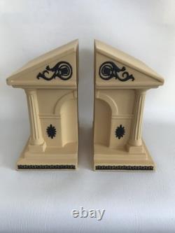 Serre-livres Wedgwood en jaspe noir et cannage, en boîte – de la collection Bibliothèque