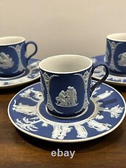 Service de tasses à thé miniature Wedgwood Jasperware 3 pièces