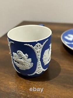 Service de tasses à thé miniature Wedgwood Jasperware 3 pièces