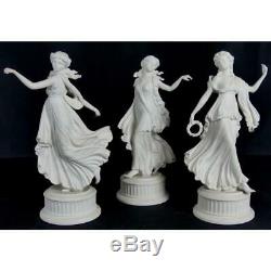 Set Complete 6 Ltd Ed Wedgwood Ware Parian Jasperware Heures De Danse 10 Statues