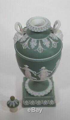 Seulement Wedgwood Vase Vert Jasperware, Vers 1860