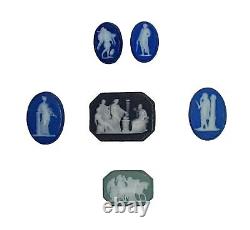 Six Médailles Miniatures en Jasperware Wedgwood de la fin du 18e et du 19e siècle