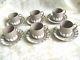 Six Weddwood Taupe Brown Jasperware Demitasse Tasses Et Soucoupes Avec Motif Shell