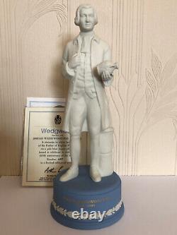 Statuette en jaspe bleu et blanc édition limitée du 250e anniversaire de Josiah Wedgwood