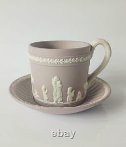 Tasse à café et soucoupe en jaspe lilas Wedgwood