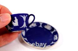 Tasse et soucoupe miniature antique Wedgwood en jaspe, vers 1891