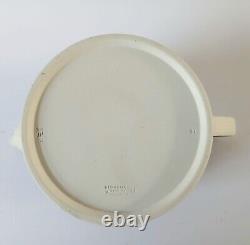 Théière en jaspe bleu Portland Wedgwood avec motif de feuille d'acanthe, en boîte