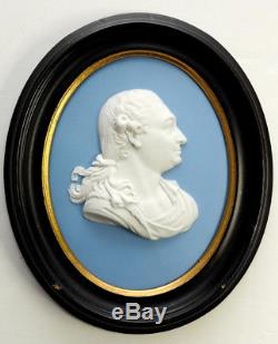Très Tôt David Garrick Antique Wedgwood Jaspe Ware Plaque Medaillon De Portrait