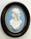 Très Tôt Sarah Siddons Antique Wedgwood Jaspe Ware Plaque Medaillon De Portrait