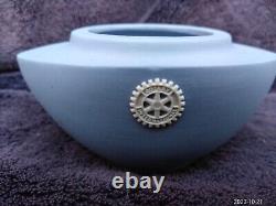Très rare (PARFAIT) Bol Wedgwood Trial Blue Jasperware Rotary International