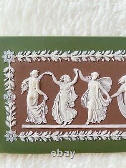 Tri-color Wedgwood Jasperware Dancing Hours Plaque Lilac/green Only One Sur Ebay