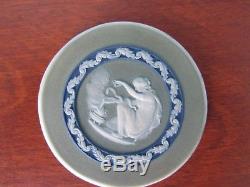 Tricolor Vert Bleu Blanc Wedgwood Jasperware Bert Bentley 2 Médaillon Rond