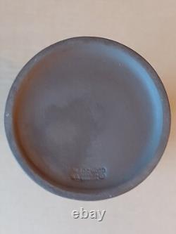 VASE TUBULAIRE HAUT ROND JASPERWARE PRUNUS CHOCOLAT BRUN WEDGWOOD