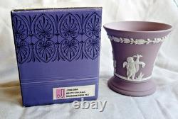 VINTAGE Wedgwood blanc sur jaspe lilas Seasons Posy Pot RARE avec boîte 2644