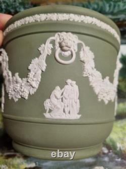 VTG Wedgwood Angleterre Jasperware Jardinière cachepot planteur néoclassique