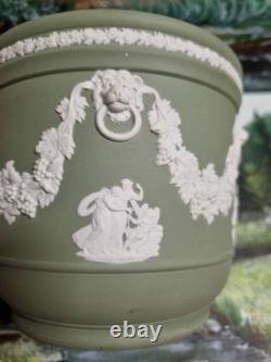 VTG Wedgwood Angleterre Jasperware Jardinière cachepot planteur néoclassique