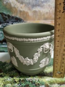 VTG Wedgwood Angleterre Jasperware Jardinière cachepot planteur néoclassique