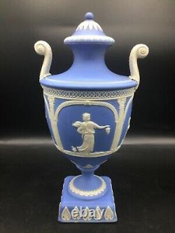 Vase D'urne Couvert De Jasperware Très Délicat, Adams Tunstall, Angleterre