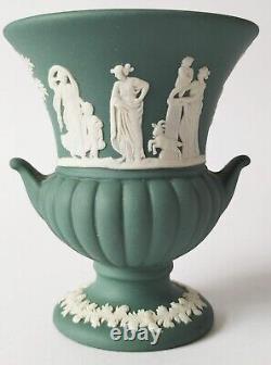 Vase Grec en Jasperware Vert Teal de Wedgwood